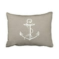thumbnail image 1 of RYLABLUE Rustique Chic Vintage Ancre Modèle Simple Traditionnel Rétro Élégant Polyester 20 x 30 Pouces Rectangle Jeter Oreiller Couvre avec Fermeture à Glissière Cachée Maison Canapé Coussin Taies d'Oreiller Décoratives, 1 of 1