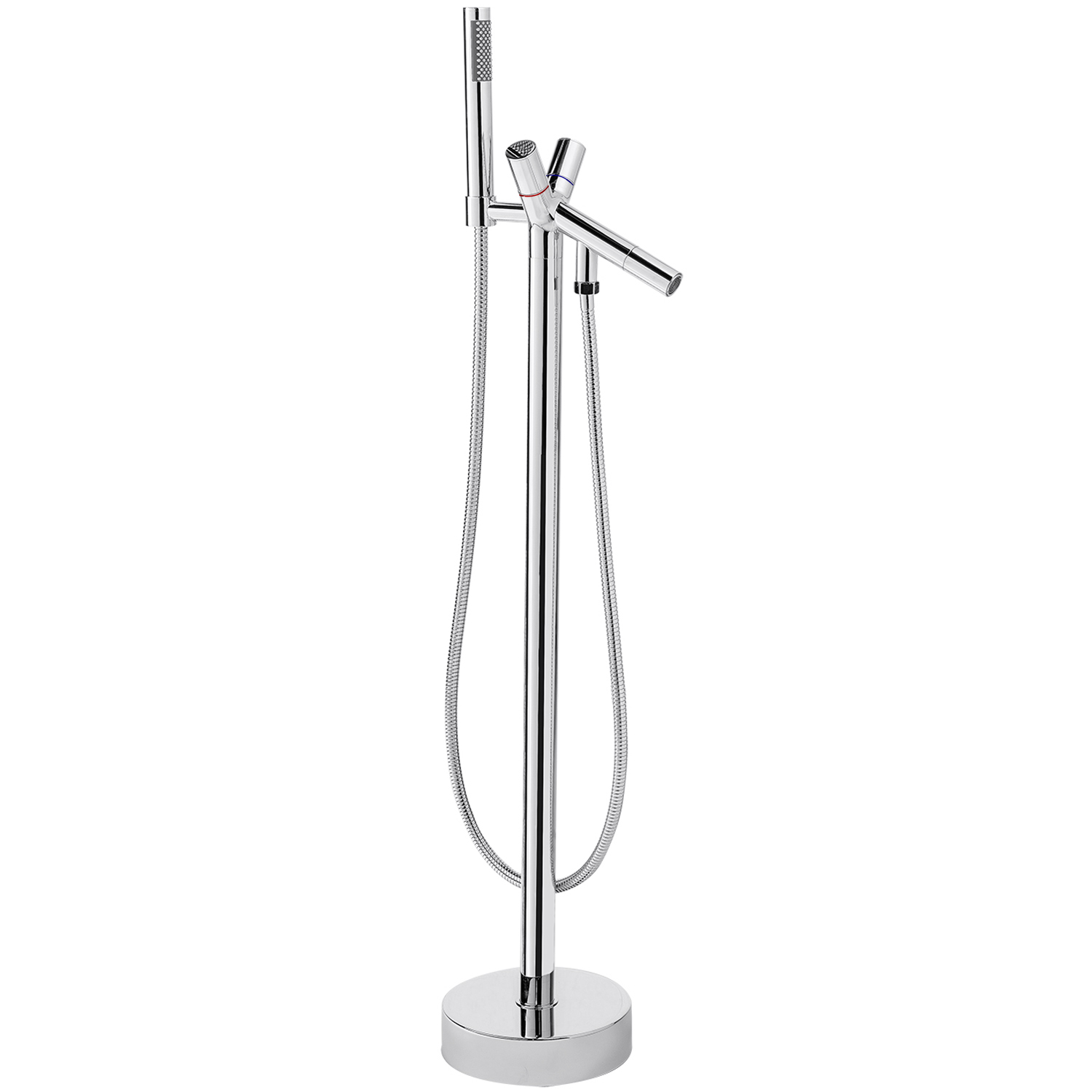 AKDY 42" Freestanding Bathtub Faucet Floor Mount Tub Filler Handheld