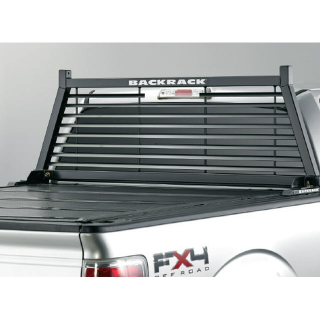 BackRack Headache Rack 12900 Louvered Rack Frame Only; Powder Coated; Black; Steel; With Tie Down Hooks; Requires Installation Kit