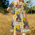 thumbnail image 3 of Bauhaus Poster I Sleeveless Dress Clothing birthday dress for women, 3 of 6