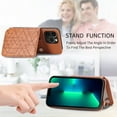 thumbnail image 4 of Dteck iPhone 13 pro case,PU Leather  Card Slots,Compatible Magnetic Car Mount phone Flip Kickstand Shockproof Ultra-Slim Cover for iPhone 13 pro 6.1 inch,Brown, 4 of 9