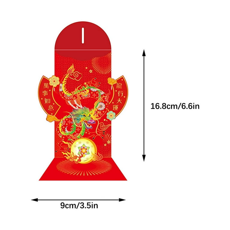 Chinese New Year Decorations 2024, Uhuya Tridimensional Red Bag