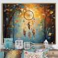 thumbnail image 1 of Designart Décoration Murale Encadrée Attrape-Rêves, art Mural Encadré Attrape-Rêves Bleu Expressionniste, art Mural Traditionnel Encadré Bleu Or, 44x34 Pouces Cadre Doré, 1 of 5