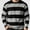 Black, variant on Babcutegg Mens Striped Crewneck Sweater Long Sleeve Knit Pullover Comfort Casual Sweaters Size XL