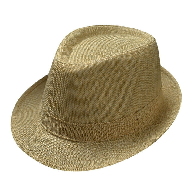 WEIYLL Chapeaux de Soleil pour Femmes Hommes Unisexe Rétro Jazz Uni Britannique Voyage Fedora Pare-Soleil Casque à Calotte Rigide