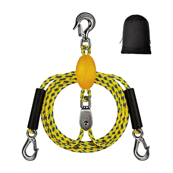 Pulley Boats Tow Harnesses Multipurpose Nylons Tie Down Rope Adjustable For Canoes And Inflatable Watercrafts