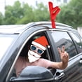 thumbnail image 4 of Kit de astas de reno para coche, cascabeles y nariz, decoraciones navideñas para coche, 4 of 8