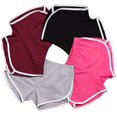 thumbnail image 1 of 4 Pcs Shorts de Sport pour Femmes Shorts Rétro Shorts de Yoga Actifs Pantalons avec Bords Colorés, 1 of 6