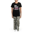 thumbnail image 4 of CafePress - Eat Sleep Dance Repeat Women's Dark Pajamas - Women's Short Sleeve Print T-Shirt and Pants Dark Cotton Pajama Set, 4 of 7