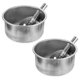 thumbnail image 2 of Wear Resistance Pig Water Bowl Stainless Steel Automatic Watering Livestock Horses Splash-proof 2Pcs, 2 of 4