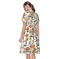 thumbnail image 2 of Bixox Robe d'Été à Manches Courtes pour Femmes Robe Ample Longueur Genou avec Poches-Champignons, 2 of 7
