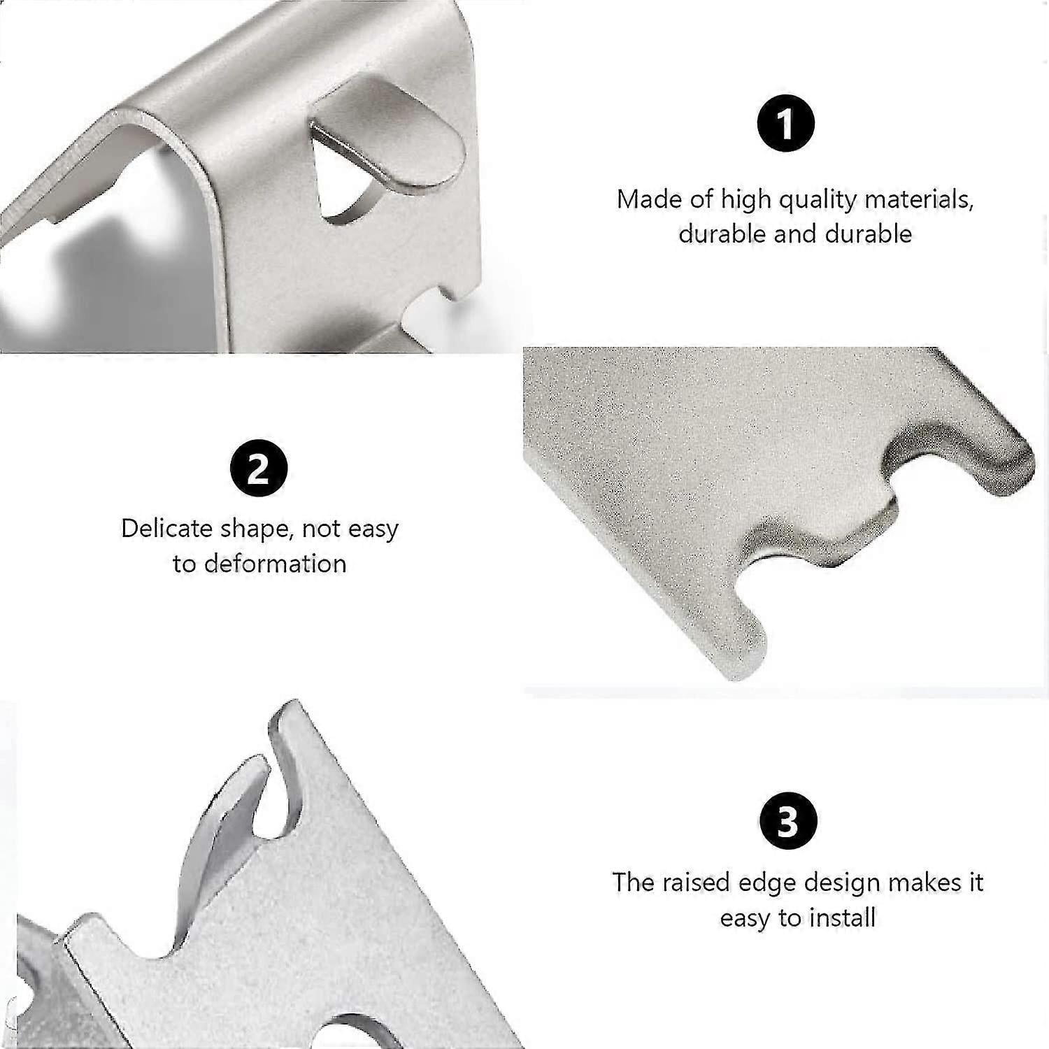 12 Pcs Freezer Shelf Clip Stainless Steel Fridge Shelf Support Commercial Refrigerator Shelf Clips 1.5 Mm Thicken Freezer Shelf Brackets Silver Cooler