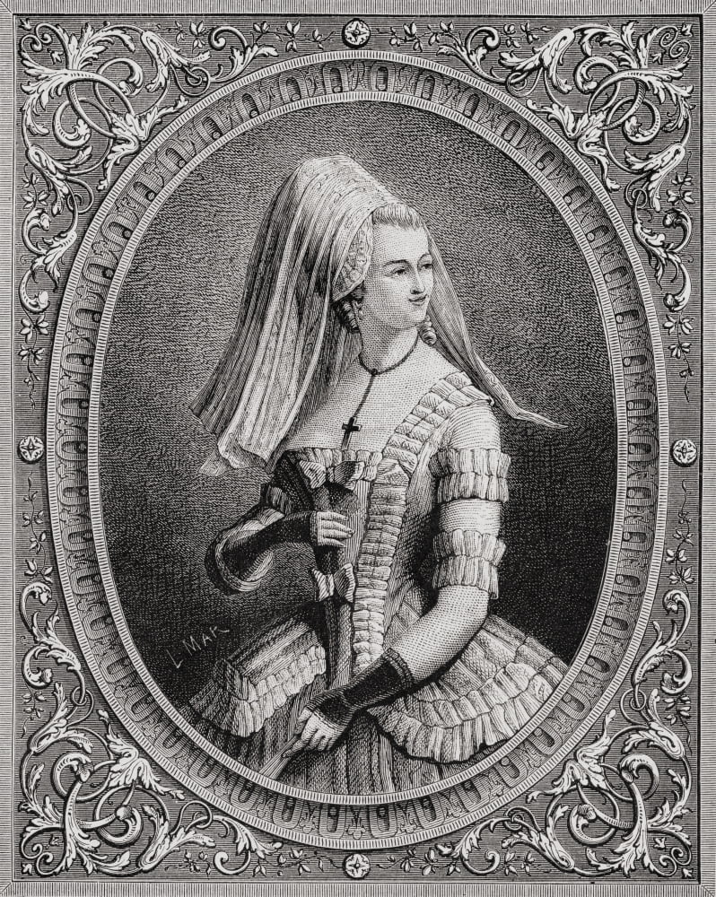 Yolande Martine Gabrielle De Polastron Madame De Polignac 1749-1793 Best Friend Of Queen Marie-AntoinetteEngraved By Pannemaker After Goffineau From Histoire De La Revolution Francaise By Louis Blanc