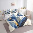 thumbnail image 3 of Homewish Cartoon Blue Tulip Bedding Comforter Set 7pcs, Vintage Flower Botanical King Bedding Sets, Rustic Farmhouse Reversible Bed Sheets, Ultra Soft Bedroom Decor, 3 of 7