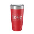 thumbnail image 1 of Love Love Love Tumbler Travel Mug Insulated Laser Engraved Coffee Cup 20 oz Red, 1 of 1