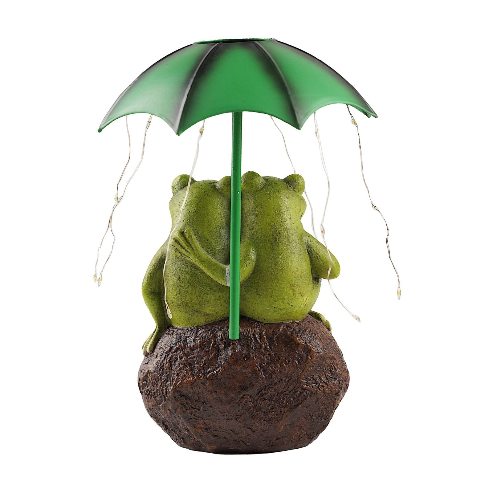 Matoen Garden Decor Statue, Solar Frog with LED Lights - Outdoor Figurine for Lawn Decoration, Gifts for Mom, Handcrafted Resin Sculpture -Garden Lovers/Mothers Day/Christmas Day Gift