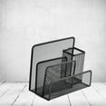 thumbnail image 6 of 1 Piece Metal Organizer Letter Paper Document Storage Magazine Holder Stand Rack Letter Shelf Rack - Black, 6 of 8