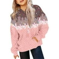 thumbnail image 3 of HAOTAGS Girl's Graphic Hoodie (4-14) Cute Ice Cream Printed Long Sleeve Hooded Sweatshirts for Fall and Winter Coffee Size 4 Years, 3 of 4