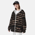 thumbnail image 4 of Picia American Flag with Desert Camouflage Women's Men's UPF 50+ Sun Protection Hoodie Shirt Long Sleeve SPF Fishing Outdoor UV Hiking Lightweight Shirts-, 4 of 9