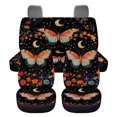 thumbnail image 6 of KUIFORTI Butterfly Car Seat Covers Full Set Black Automotive Seat Cover, Universal Fit Back Front Seat Covers, Soft Split Bench Rear Seat,Washable Seat Cover for SUV,Sedan,SUV,Van, 6 of 6