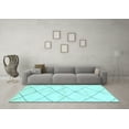 thumbnail image 3 of Ahgly Company Indoor Round Solid Light Blue Modern Area Rugs, 7' Round, 3 of 4
