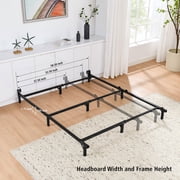 Mainstays 7 Twin/Full/Queen Size Adjustable Metal Bed Frame, Black, BOX SPRING REQUIRED (SOLD SEPARATELY)