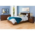 thumbnail image 5 of BOWERY HILL Country Style Freestanding Full/Queen Wood Bookcase Bed Headboard and Cabinet Storage in Cherry, 5 of 6