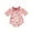 Red, variant on MORTTIC Girls' Cute Floral Smocked Romper Short Sleeves Crew Neck "DADDY's Girl" Letter Embroidery Princess Party Romper Bodysuit