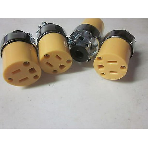 4pc FEMALE REPLACEMENT EXTENSION CORD ELECTRICAL WIRE REPAIR PLUG ENDS