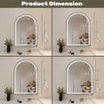 thumbnail image 5 of MAYEERTY 28x36 Inch Arched LED Bathroom Mirror with Charging, Anti-fog 3-Color Memory Dimming Dual Light, 5 of 5