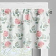 thumbnail image 5 of Ambesonne Floral Valance & Curtain, Rose Petals Blossoms, 55"x24", Pale Pink Turquoise, 5 of 6