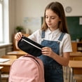 thumbnail image 5 of Double Layer Large Capacity Pencil Case Oxford Cloth Stationery Bag 2 Compartment Pouch for Campus Office College, 5 of 6