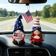 thumbnail image 4 of 2pc Patriotic Gnome Figurines Set Statues For Independence Day Tabletop Display Patriotic Party Supplies Red White Blue Star And Stripe Themed Gnome Ornaments, 4 of 8