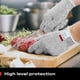 thumbnail image 4 of Guantes resistentes a cortes, nivel 5 EN388 - Guantes de corte certificados ANSI/ISEA, guantes de trabajo de cocina para chefs, grado alimenticio, 4 of 7