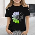 thumbnail image 2 of Ruyang Teen Girls Flower Graphic T Shirts Short Sleeve Sunflower Pattern Tshirts Tops Summer Loose Fit Soft Tees Clothes, 2 of 5