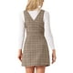 thumbnail image 3 of INSPIRAR CHIC Vestido Tirantes Sin Mangas Pinafore Houndstooth L Brown Check, 3 of 6