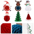 thumbnail image 2 of 6 piezas Tema de Navidad Documento Bolas Honeycomb Balls Santa Claus Ornamentos colgantes, 2 of 7