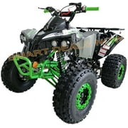 125cc ATV Quad Youth Utility Style ATV 125cc Fully Automatic w Reverse Double LED Headlights Gas ATV 4 Wheeler ATVs Quads Big 19/ 18