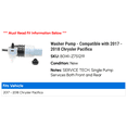 thumbnail image 2 of Washer Pump - Compatible with 2017 - 2018 Chrysler Pacifica, 2 of 2