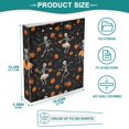 thumbnail image 5 of Skeleton Carrying Pumpkin 3 Ring Hardcover Binders 1.5in Round Rings for Letter-Size Folder Paper Organizer Pockets for Office Student Recipe, 5 of 9