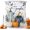 White, variant on Hello Pumpkin Fall Shower Curtains for Bathroom, Orange Thanksgiving Botanical Blue Grey Waterproof Fabric Shower Curtain, Decorative Bathroom Curtain for Bathtub, 72"x72", No Hooks Included