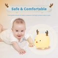 thumbnail image 3 of Luz de noche portátil para niños, luz de noche LED, lámpara de cervatillo para habitación de bebé con modos de respiración de 6 colores, sincronización, lámpara de noche, recargable por USB Adepaton GX-070, 3 of 9