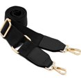 thumbnail image 1 of HAHDAXIA Wide Shoulder Purse Strap Replacement Adjustable Belt Canvas Bag Crossbody Handbag, Leather Buckle-black, 51inch, 1 of 7