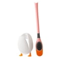 thumbnail image 3 of Escobilla de baño con soporte,Cabezal de cepillo de múltiples lados,limpiador de inodoro encantador de limpieza profunda,Cepillo de limpieza Rosa, 3 of 9