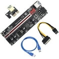 thumbnail image 4 of pitrice PCI-E 1x to 6x Powered USB3.0 Extender Card Board Portable Mini Mining Adapter LED Light Equipment Accessories Miner Red Slot Blue Cable 1Set, 4 of 6