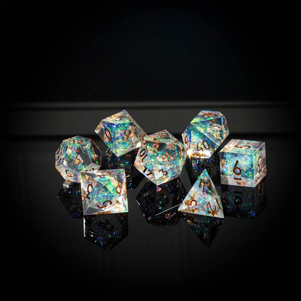 1985 Games Crystal Sharp Edge RPG Dice – Polyhedral DND Dice Retro VHS Box