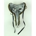 thumbnail image 3 of Metallic Gold Long Nose Steampunk Adult Costume Mask Halloween, 3 of 3