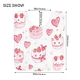 thumbnail image 5 of 2 Piece Soft Bathroom Rug Set Cute Pink Cake Pattern Bath Mat and U-Shaped Toilet Contour Rug (16"x24"+20"x24"), 5 of 7