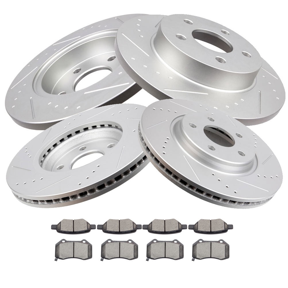 ECCPP Front Rear Brakes Rotor and Ceramic Brake Pad fit for 2007 for