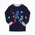 thumbnail image 6 of NOLDARES Cotton 2 Piece Pajamas Boys Long Sleeve Sets Toddler Boys Pjs Kids Sleepwear Sets,Black,3-4 Y, 6 of 8